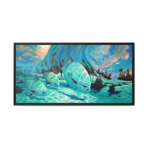 Under the Waves — Permit Framed Canvas Print - Love My Oceans Canvas