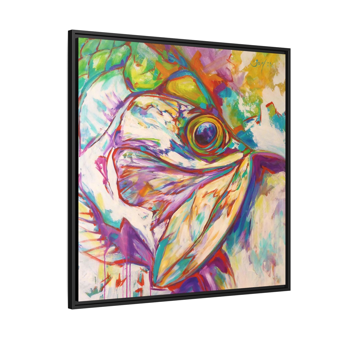Tarpon Dreams — Expressionist Tarpon Framed Canvas Art by Mike Savlen