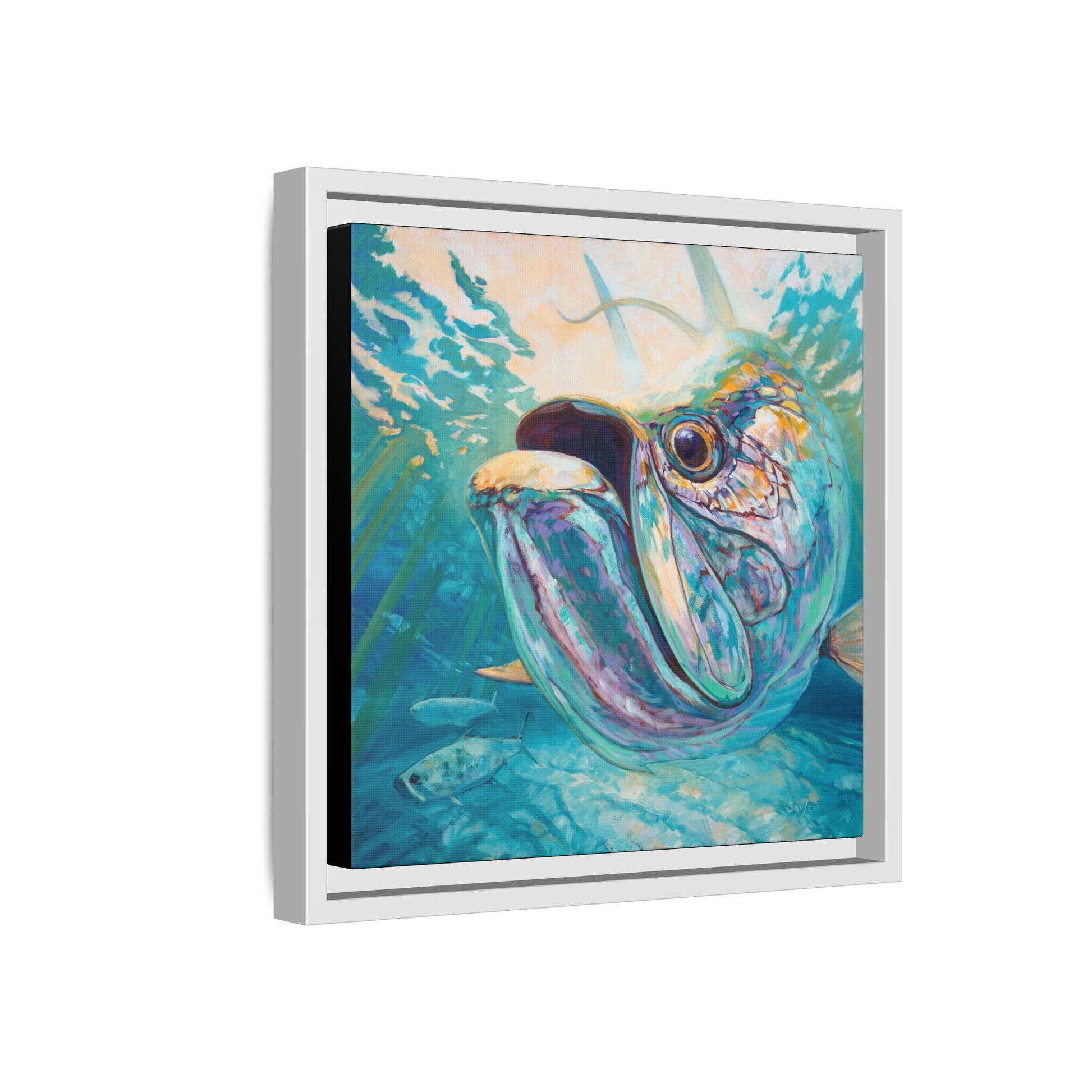"Silver and Sun" Tarpon Art Print - Love My Oceans Canvas