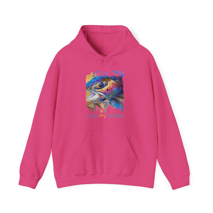 Rainbow Trout | Love My Oceans | Hooded Sweatshirt | Fishing Shirt | Flyfishing art - Love My Oceans Hoodie