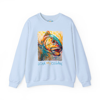 Redfish Sweatshirt - Red Drum - Lowcountry Fishing Apparel - Love My Oceans Sweatshirt