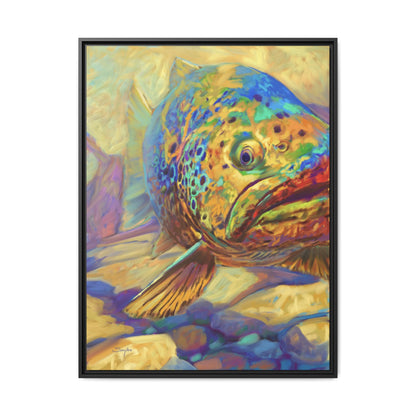 Walter's Pool — Brown Trout Framed Art Print by Mike Savlen