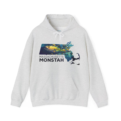 Massachusetts Monstah | Tuna | Love My Oceans | Hooded Sweatshirt | Fishing Shirt | Hoodie - Love My Oceans Hoodie