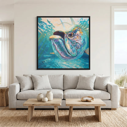Silver & Sun — Tarpon Framed Canvas Print