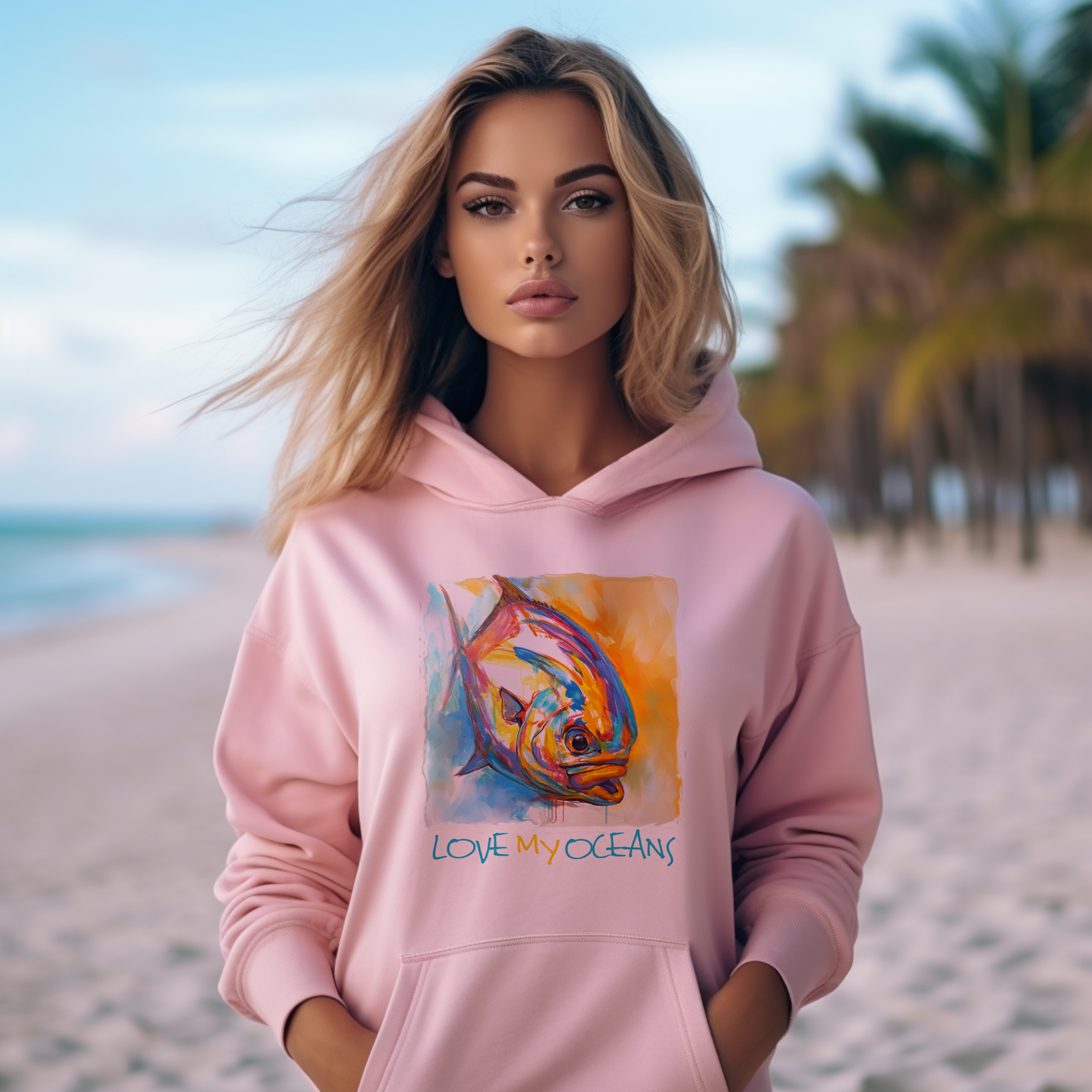 Fire Permit | Love My Oceans | Hooded Sweatshirt | Ocean Apparel | Hoodie - Love My Oceans Hoodie