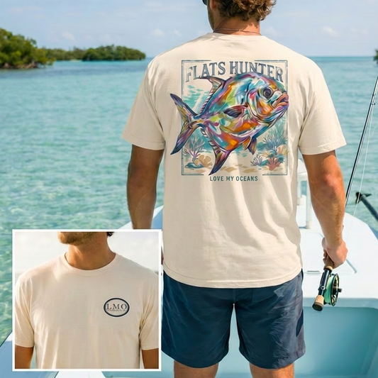 Flats Hunter Permit Tee | Back Print Fishing Shirt