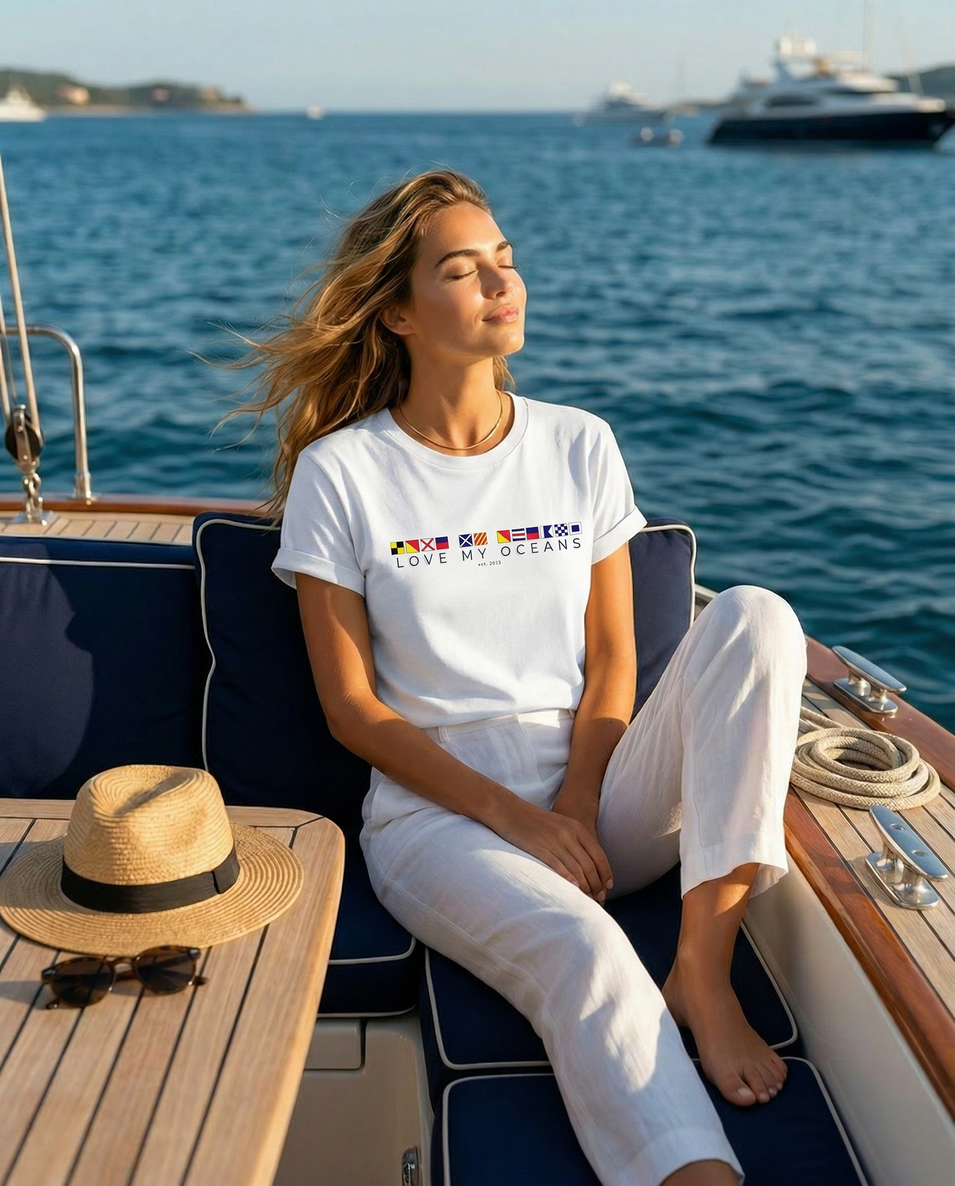 Love My Oceans Nautical Flag T-Shirt - Love My Oceans T-Shirt