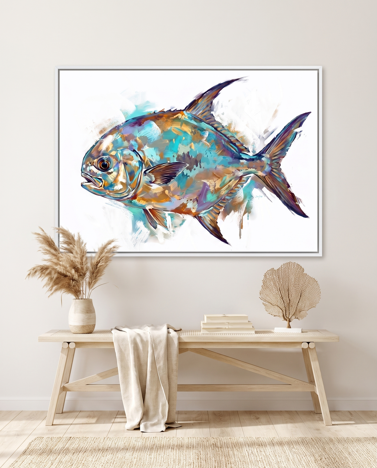 Lone Permit | Framed Canvas Art Print