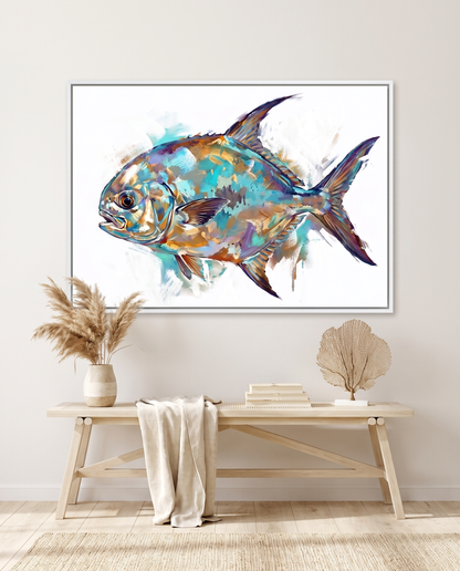 Lone Permit | Framed Canvas Art Print