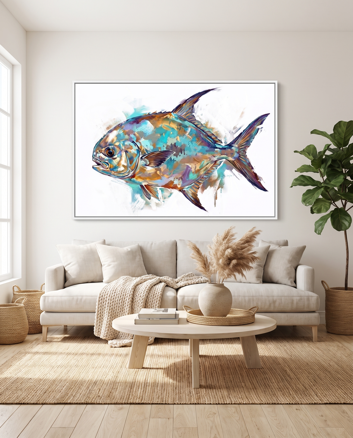 Lone Permit | Framed Canvas Art Print