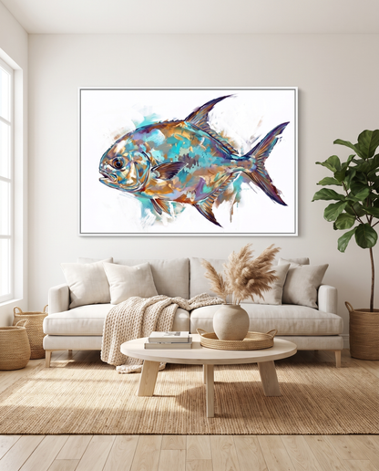 Lone Permit | Framed Canvas Art Print