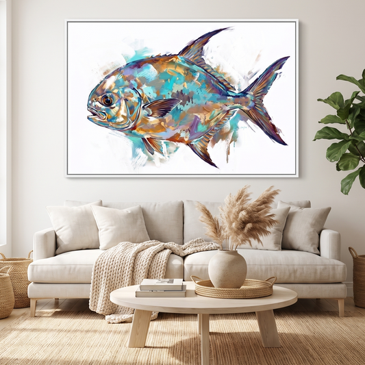 Lone Permit | Framed Canvas Art Print